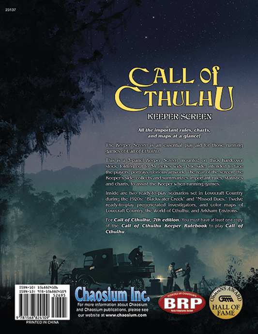 Call Of Cthulhu 7th Keeper's Screen Pack
