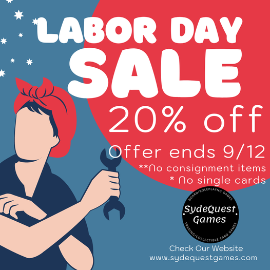 20% off Labor Day sale!