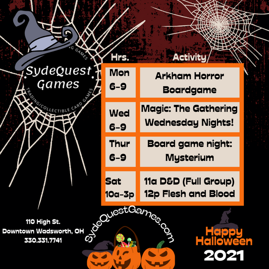 This weeks activities 10/25 edition!