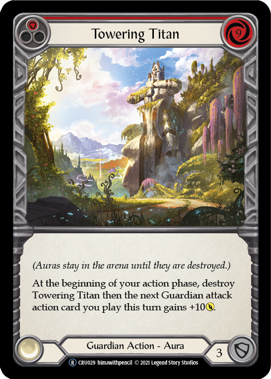 Towering Titan (Red) [U-CRU029] (Crucible of War Unlimited)  Unlimited Rainbow Foil