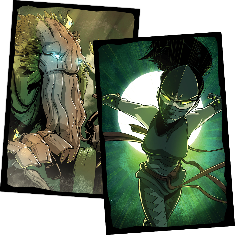 Dice throne: Card sleeves Treant and Ninja