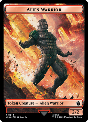 Alien Angel // Alien Warrior Double-Sided Token [Doctor Who Tokens]