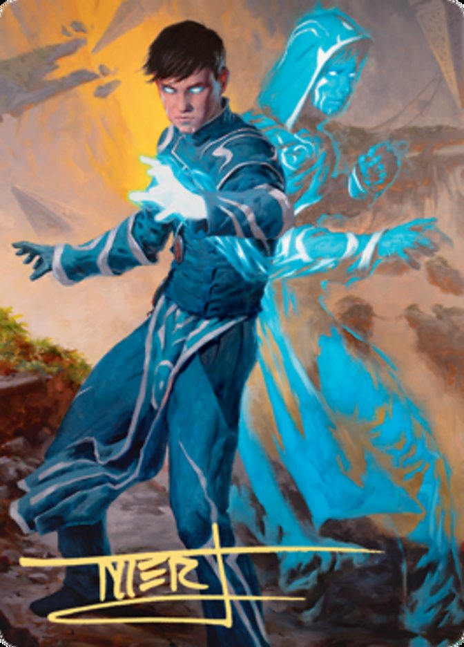 Jace Mirror Mage 1 Art Card Gold Stamped Signature Zendikar Rising Sydequest Games 6039