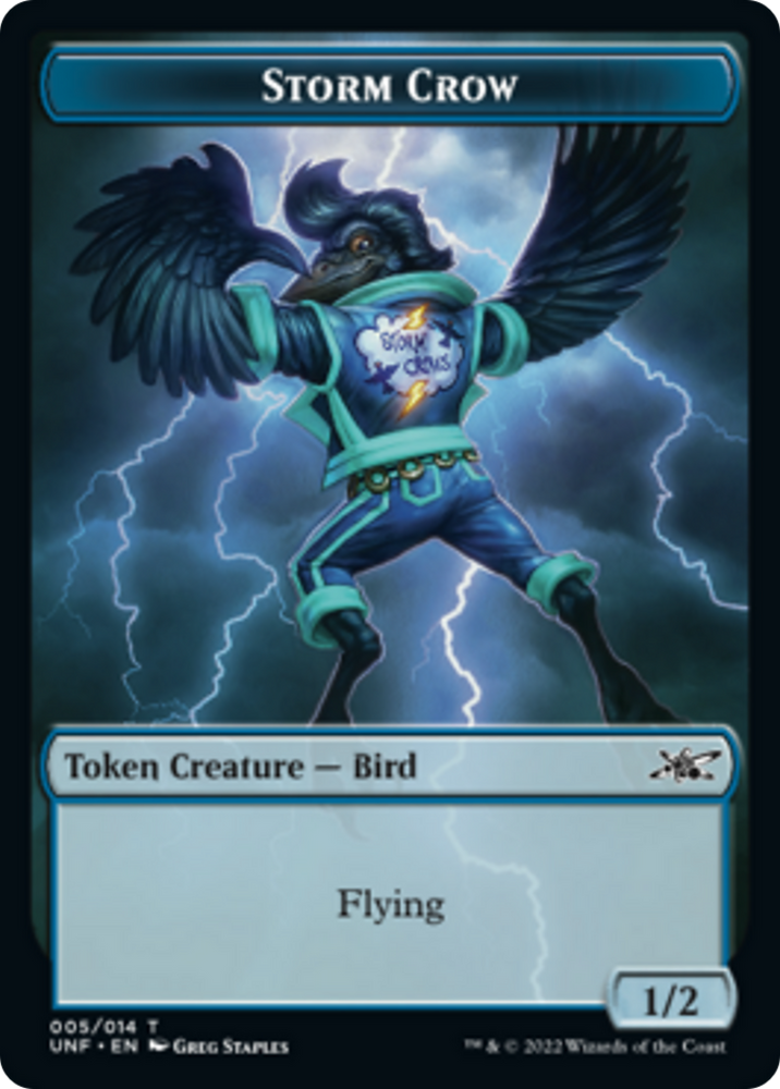 Zombie Employee // Storm Crow Double-Sided Token [Unfinity Tokens]