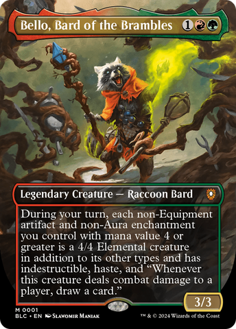 Bello, Bard of the Brambles (Borderless) [Bloomburrow Commander]