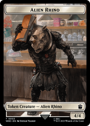 Alien Rhino // Cyberman Double-Sided Token [Doctor Who Tokens]