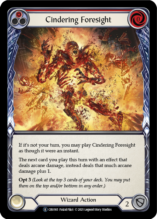 Cindering Foresight (Red) [U-CRU165] (Crucible of War Unlimited)  Unlimited Rainbow Foil