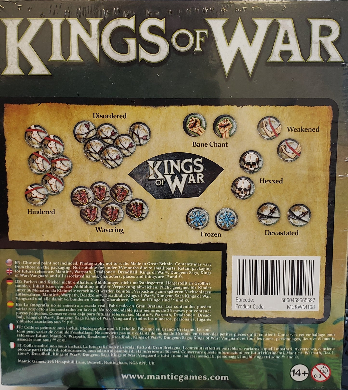 Kings Of War Arc Template & Game Token Set (MGKWM108)