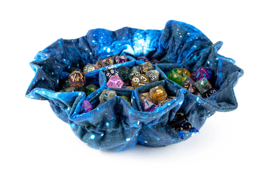 Velvet Compartment Dice Bag with Pockets - (9101)
