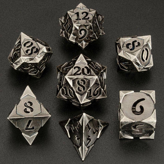 BRMS04 Morning Star Hollow Dice Ancient Silver