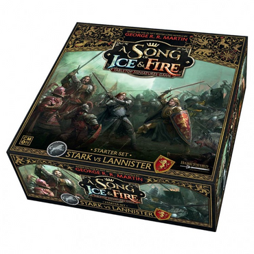 A Song of Ice & Fire, just like the award winning TV show Games of Thrones.  Throw two houses (Stark vs. Lannister) against each other on an epic battlefield.  Get it at SydeQuest Games in Wadsworth, OH.  sydequestgames.com