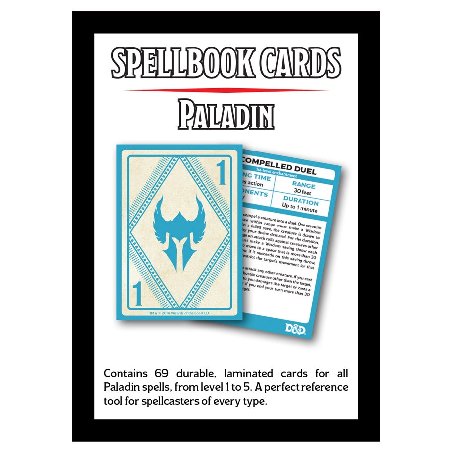 D&D Spellbook Cards: Paladin Deck (69 Cards)
