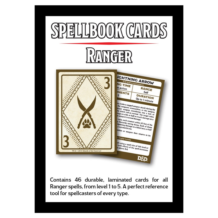 D&D Spellbook Cards: Ranger Deck (46 Cards)