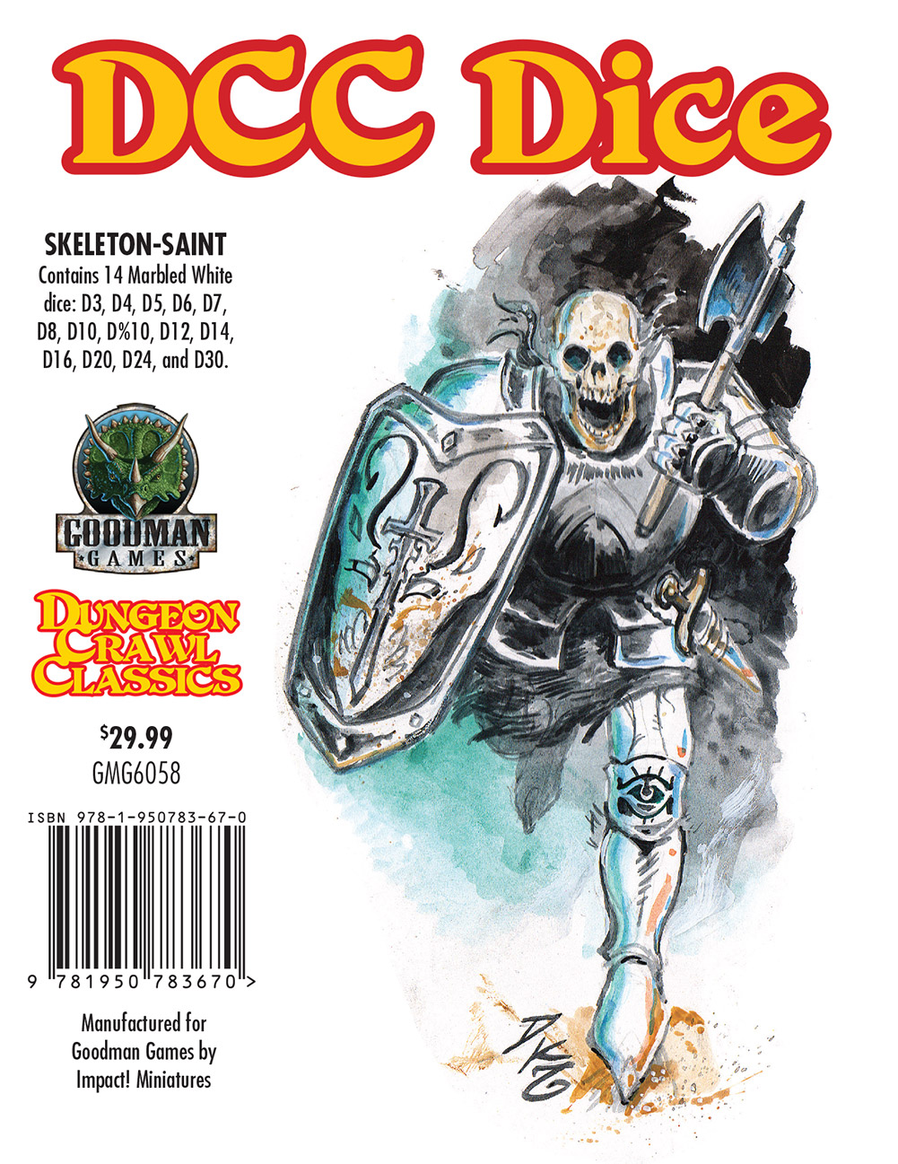 Dungeon Crawl Classics: Skeleton Saint Dice Set