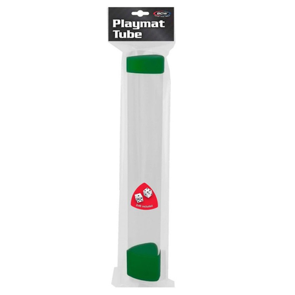 Play Mat Tube: Clear with Green Caps/Dice